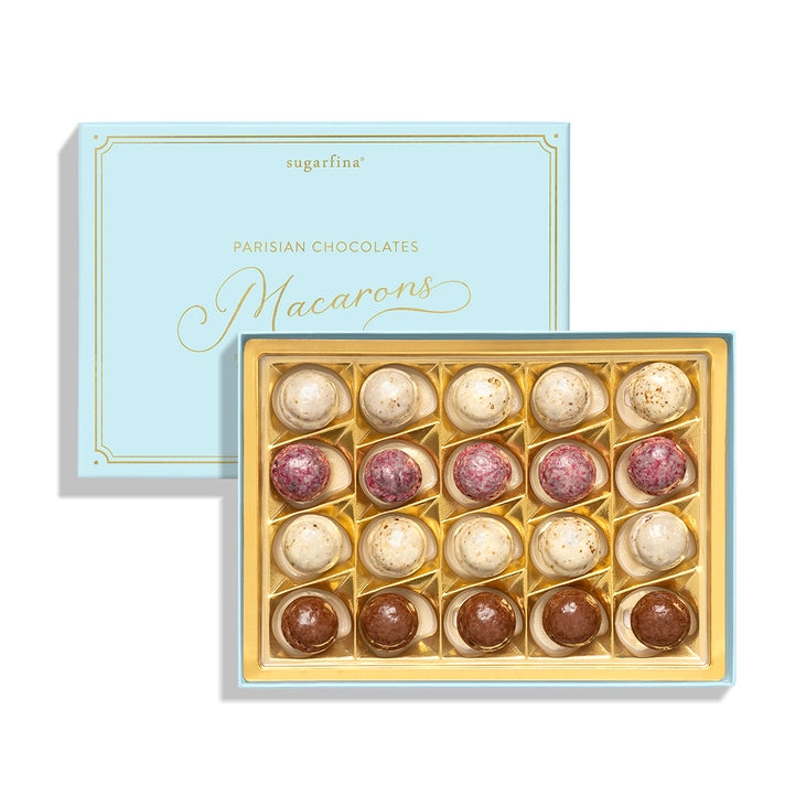 Sugarfina Parisian Chocolate Macarons - Gourmet French Dessert Cookies, Perfect for Gifts, Parties & Romantic Occasions
