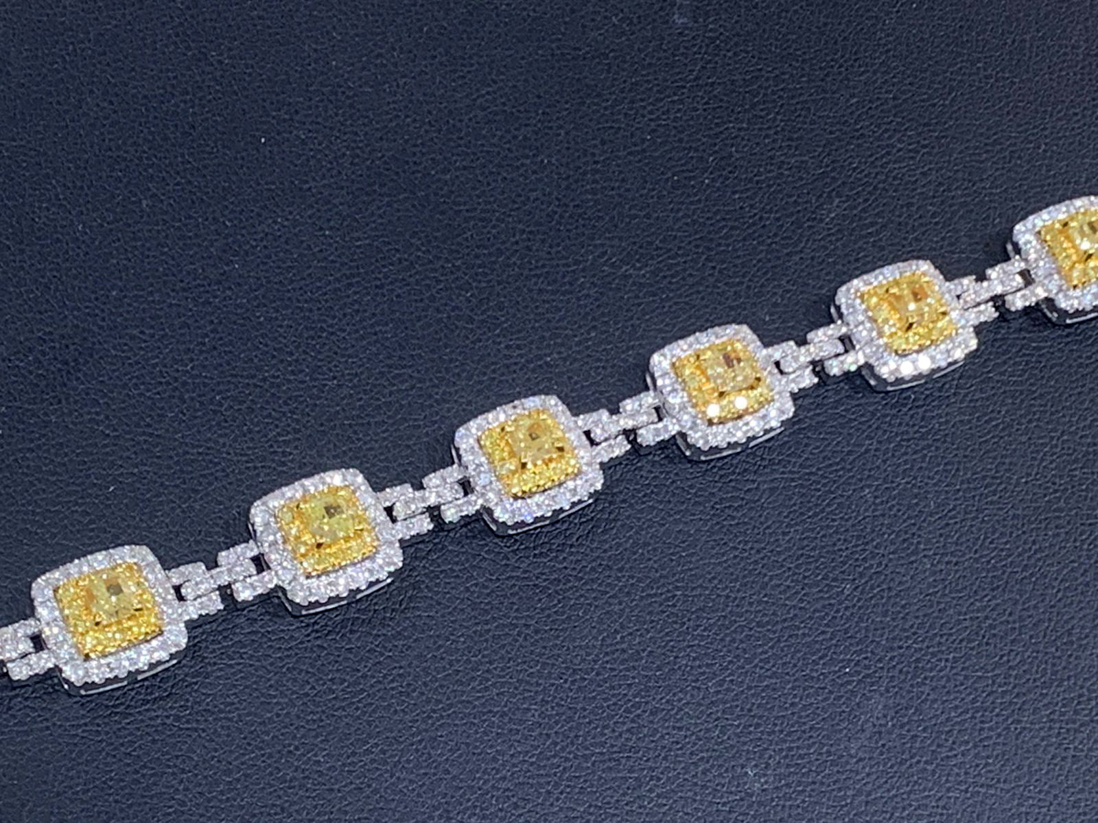 14K Gold Yellow Diamond Bracelet for Women - Elegant & Luxurious Tennis Bracelet for Gifts, Anniversaries & Special Occasions
