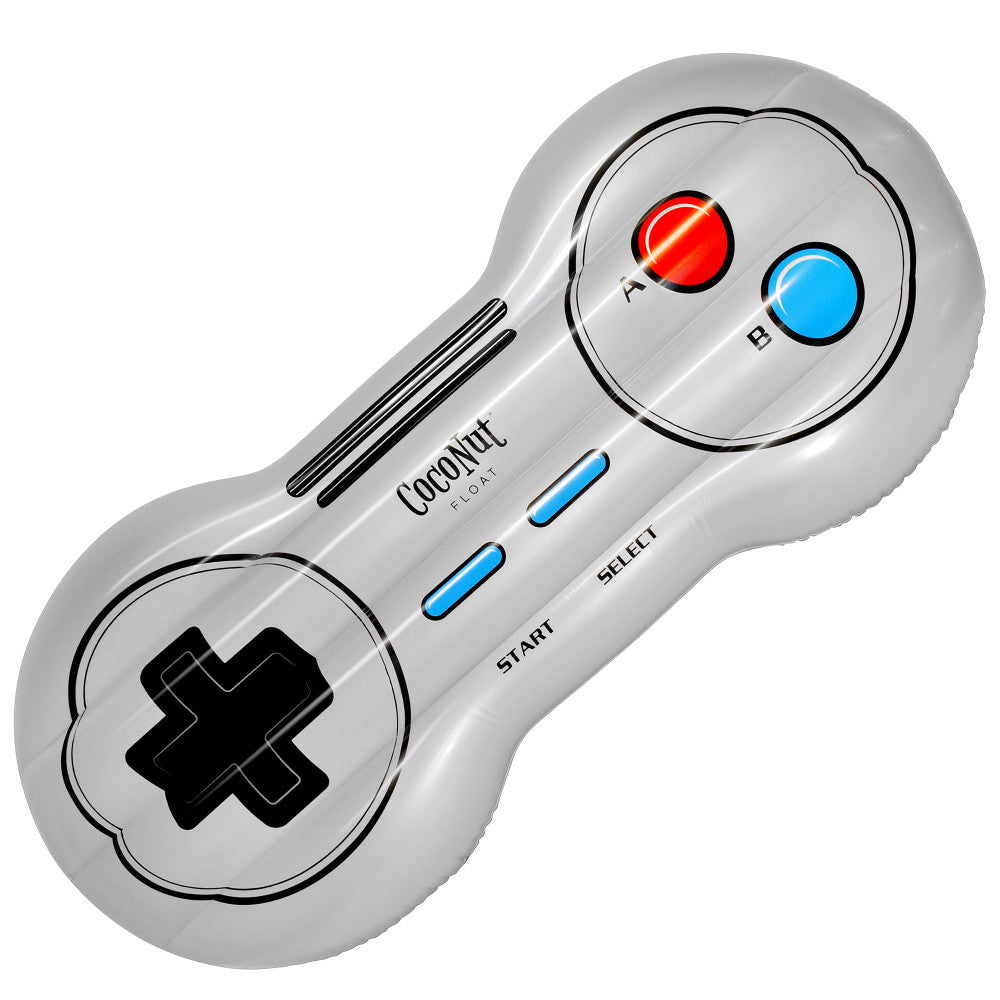 CocoNut Float Retro Game Controller Inflatable Pool Lounge - 54 x 22 Inches, Fun Floating Gaming Experience for Pool, Beach & Summer Parties