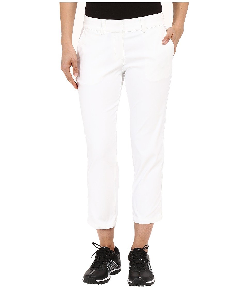 Nike Golf Women's Tournament Crop Pants - White Size 14 | Breathable Stretch Golf Trousers for Women | Perfect for Golf Tournaments & Summer Practice