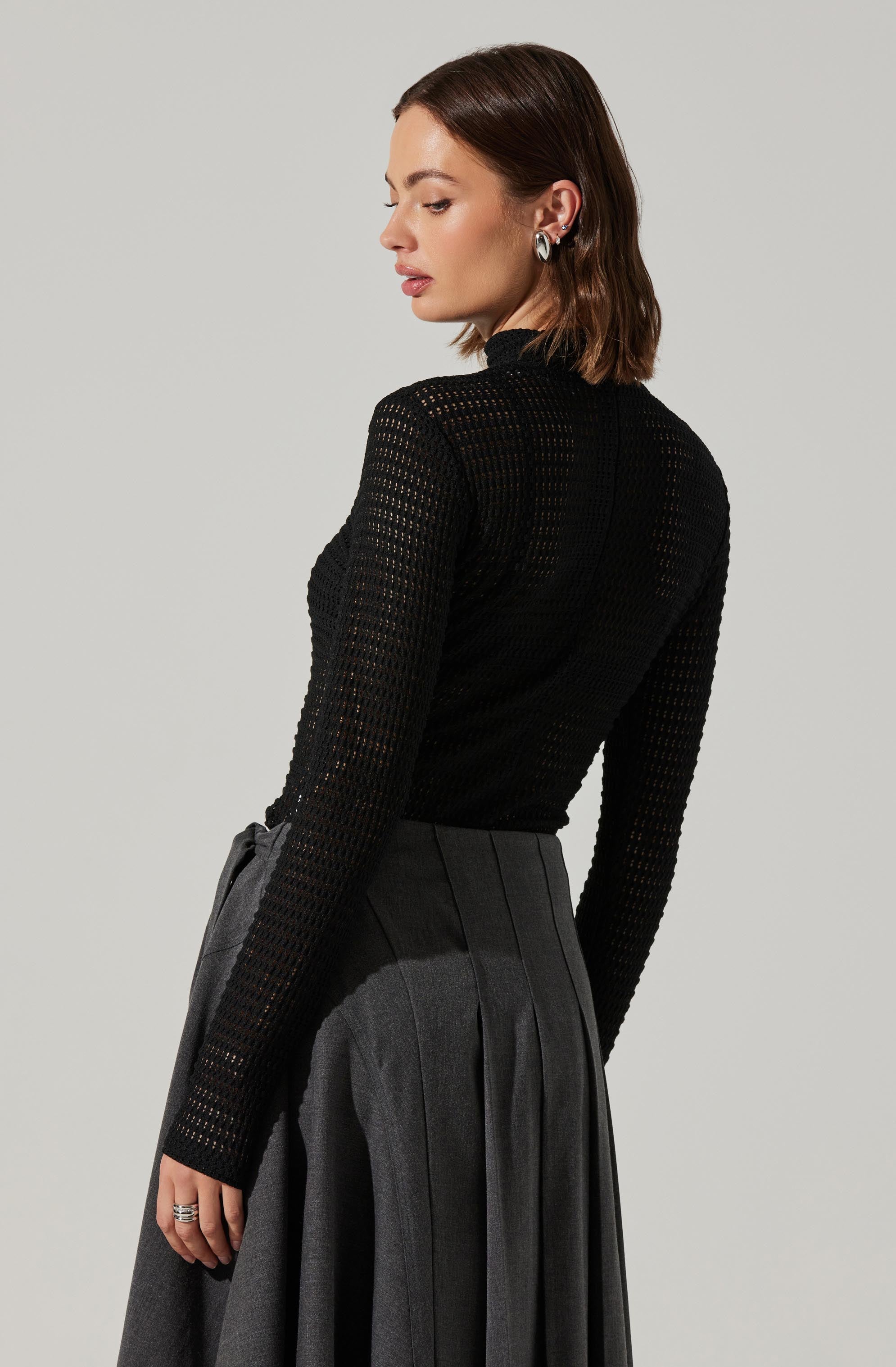 Lida Open Knit Top for Women - Breathable Loose Fit Summer T-Shirt - Casual & Beach Wear