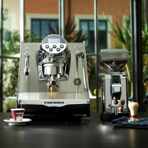 Faema Touch Coffee Grinder - Professional Electric Burr Grinder for Espresso, French Press & Drip Coffee - Perfect for Home Baristas & Coffee Shops