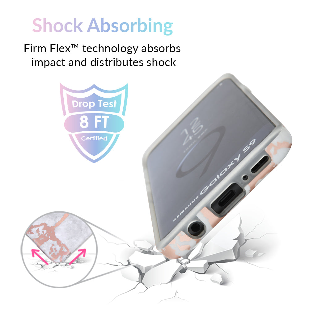 Elegant White Marble with Rose Gold Chrome Samsung Galaxy Phone Case - Perfect for Everyday Protection & Style Enhancement