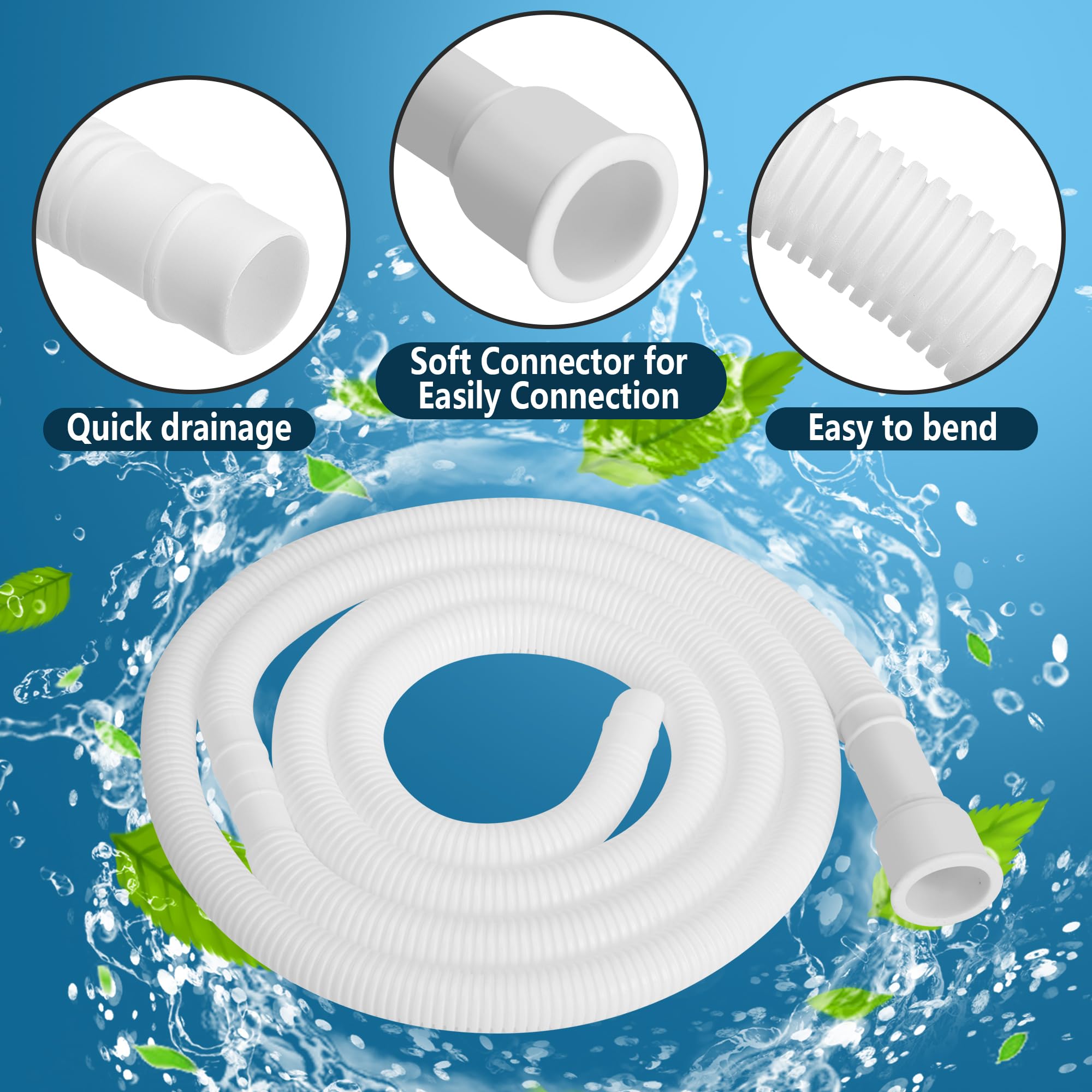 6.5Ft Universal Dehumidifier Drain Hose - Leakproof & Cuttable for Home Use