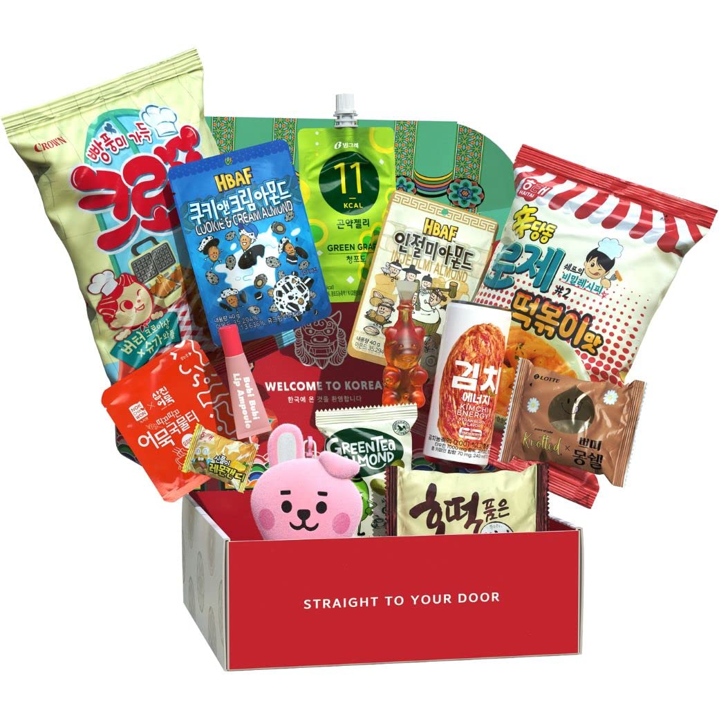 Seoulbox V | Authentic Vegetarian Korean Snacks & Kpop Merch Gift Box - Perfect for KPOP Fans, Korean Food Lovers & Unique Gift Ideas