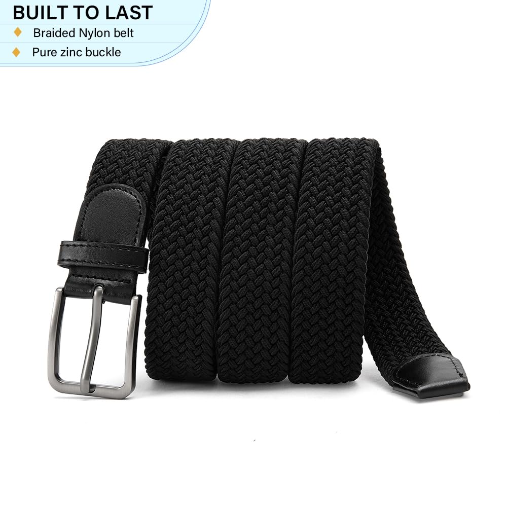 DOOPAI Men's Braided Stretch Belt - 1 3/8