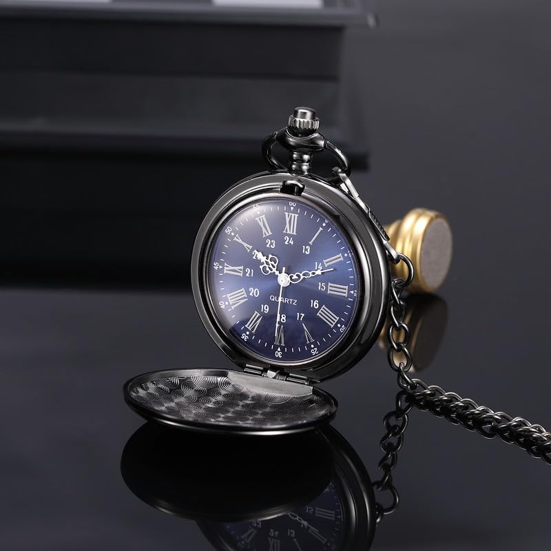 ManChDa Engraved Pocket Watch for Men - Premium Groomsmen Gift Set, Bestman Wedding Accessories - Perfect for Groomsman, Best Man & Wedding Party Gifts