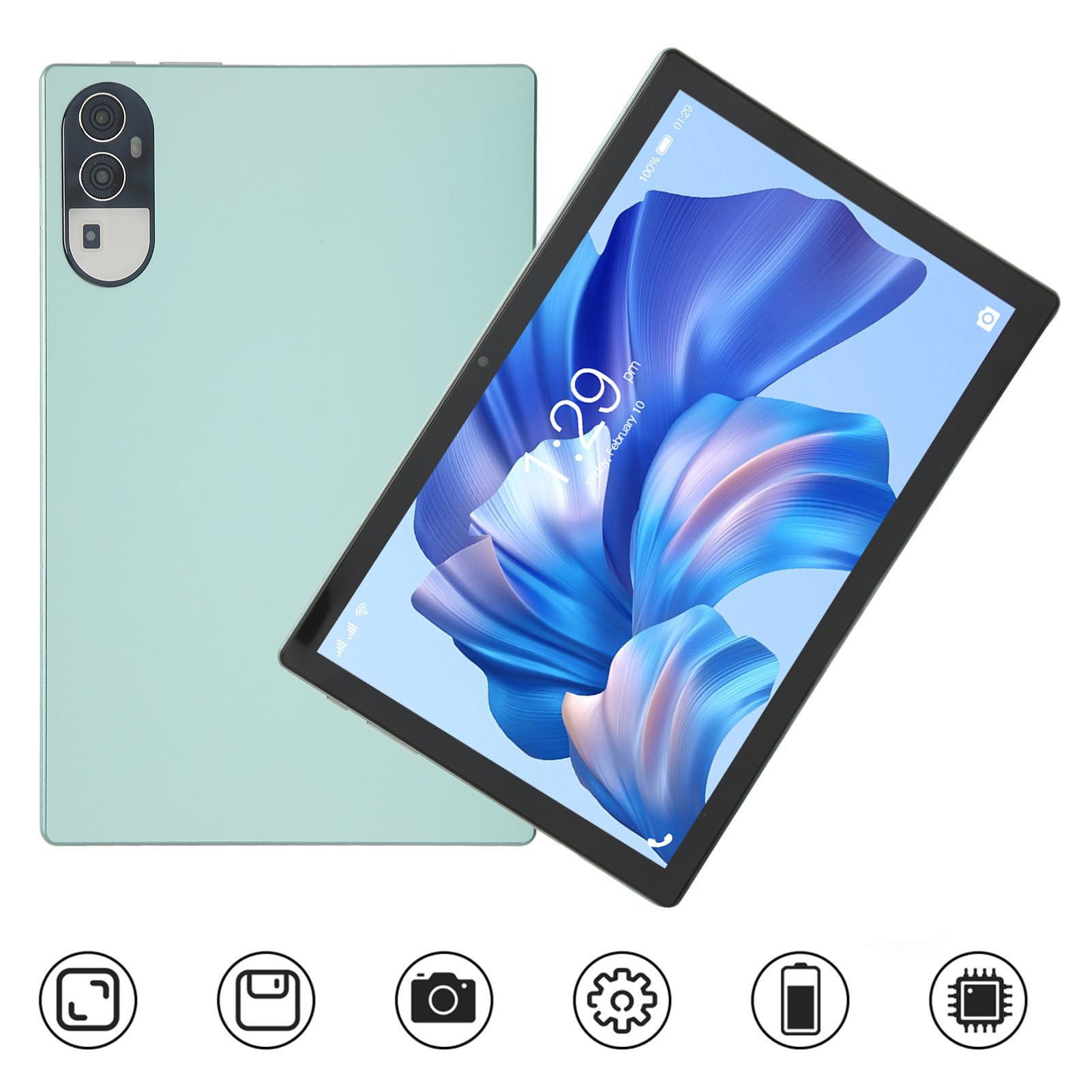 10.1 Inch Android Tablet with 8GB RAM 256GB ROM, Octa-Core Processor, 4G LTE/5G WiFi, Dual Camera, 7000mAh Battery - FHD Screen & Dual Speakers for Business & Office Use - US Plug (Model 2178) - Perfect for Video Calls, Presentations & Remote Work