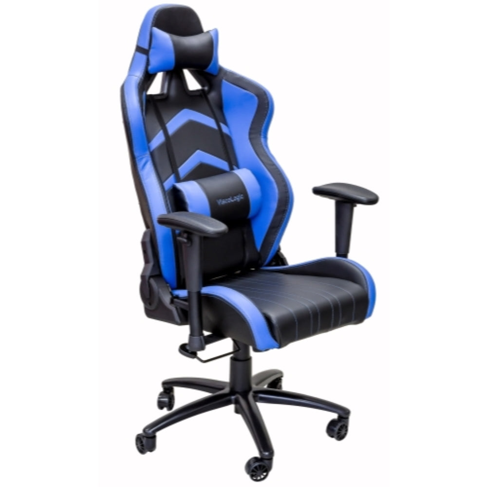 PRO X Series 7608 Ergonomic Gaming Chair - Blue & Black - High Back Racing Style with Lumbar Support - Perfect for PC, Console & Office Gaming Setup