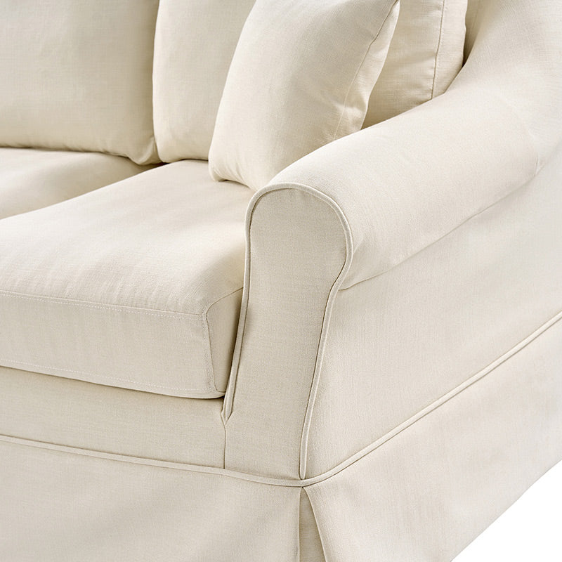 Belanda Linen Fabric Sofa with Removable Slipcover - Perfect for Living Room, Lounge & Cozy Home Decor