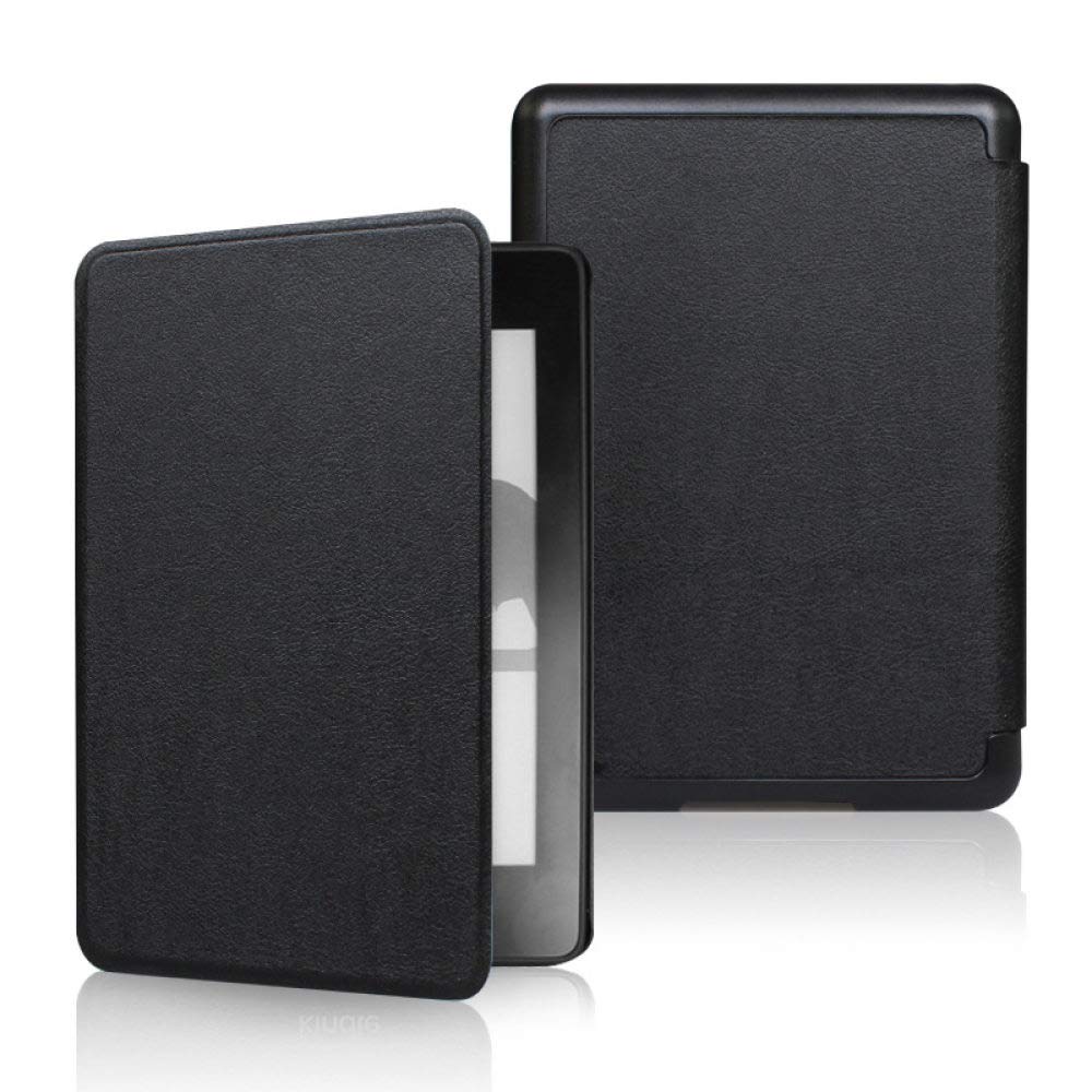 Premium Smart PU Leather Case for Kindle 10th Gen (2019) & Paperwhite 4 (10th Gen 2018) - Auto Sleep/Wake, Slim Anti-Drop Waterproof Cover - Black E-Reader Accessory (Model J9G29R) - Perfect for Travel, Reading & Daily Protection