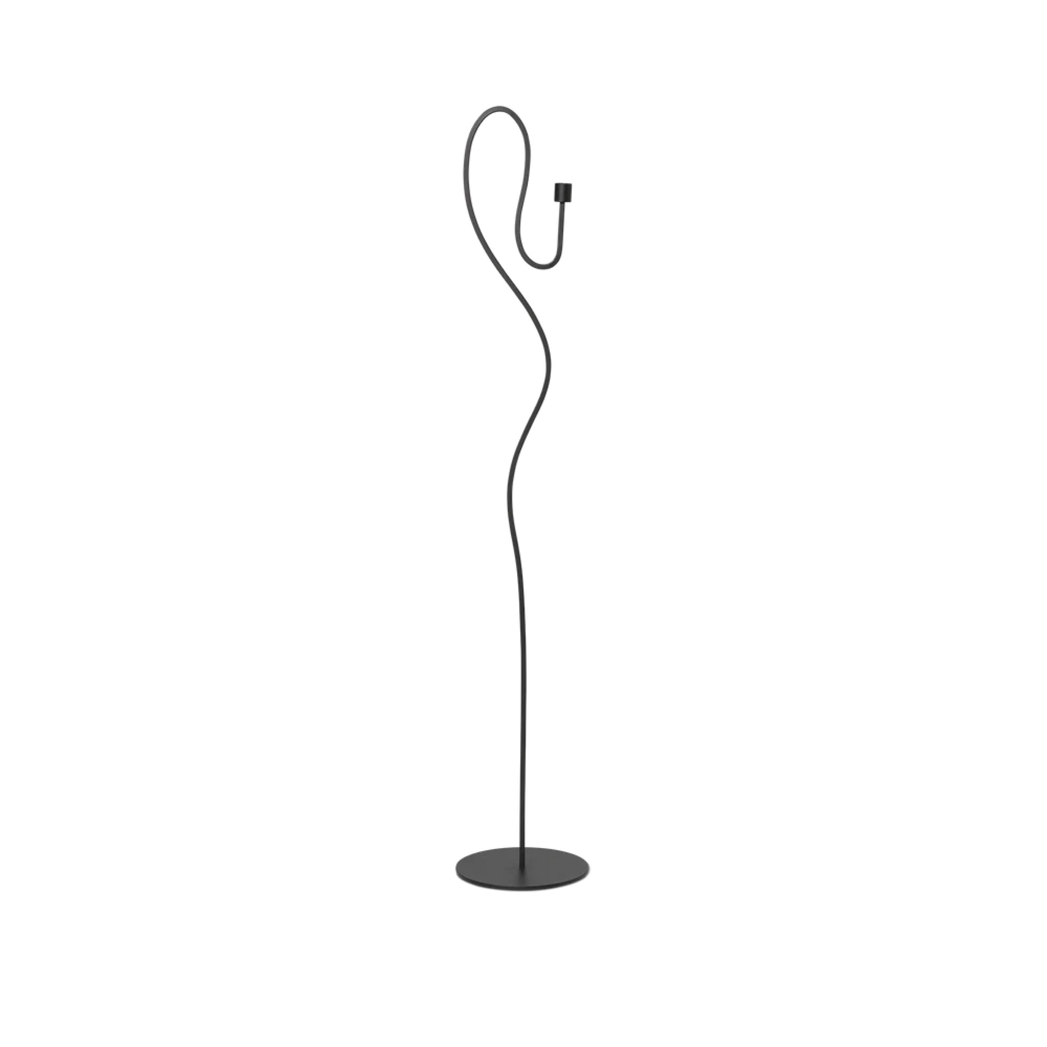 FERM LIVING Valse Floor Candle Holder - Modern Black Metal Candle Stand for Home Decor | Perfect for Living Room, Bedroom, Wedding & Event Centerpiece