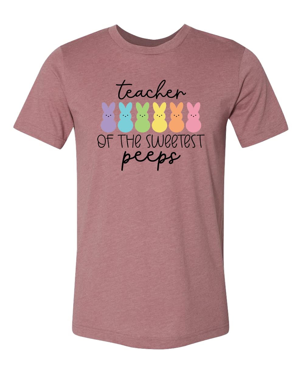 Easter Teacher T-Shirt - Cute Peeps Graphic Tee for Educators - Funny Easter Day Shirt for Teachers - Perfect for Classroom, School Events & Easter Celebrations