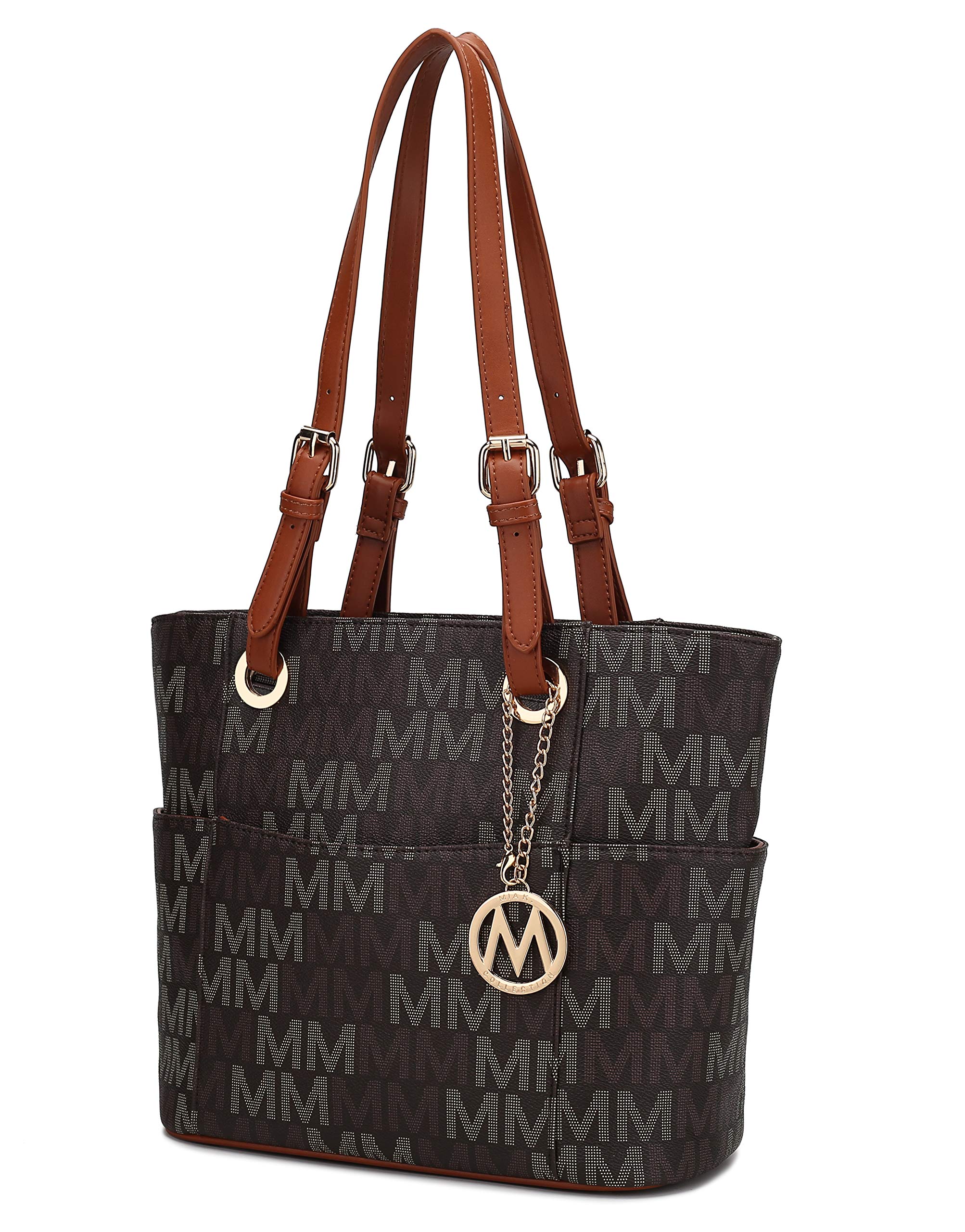 MKF Collection Vegan Leather Tote Bag for Women - Stylish Shoulder Bag with Top Handle & Signature Design | Perfect for Work, Travel & Everyday Use