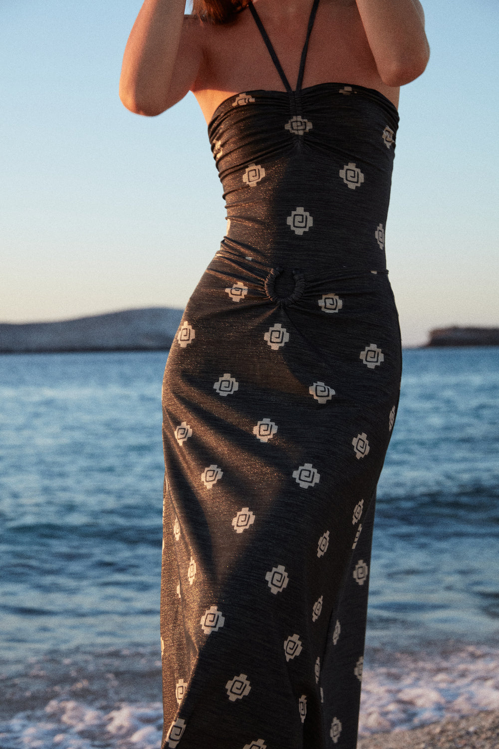Black Ecru Keel Skirt - Women's High Waist A-Line Skirt for Casual & Office Wear | Perfect for Spring & Summer Outfits