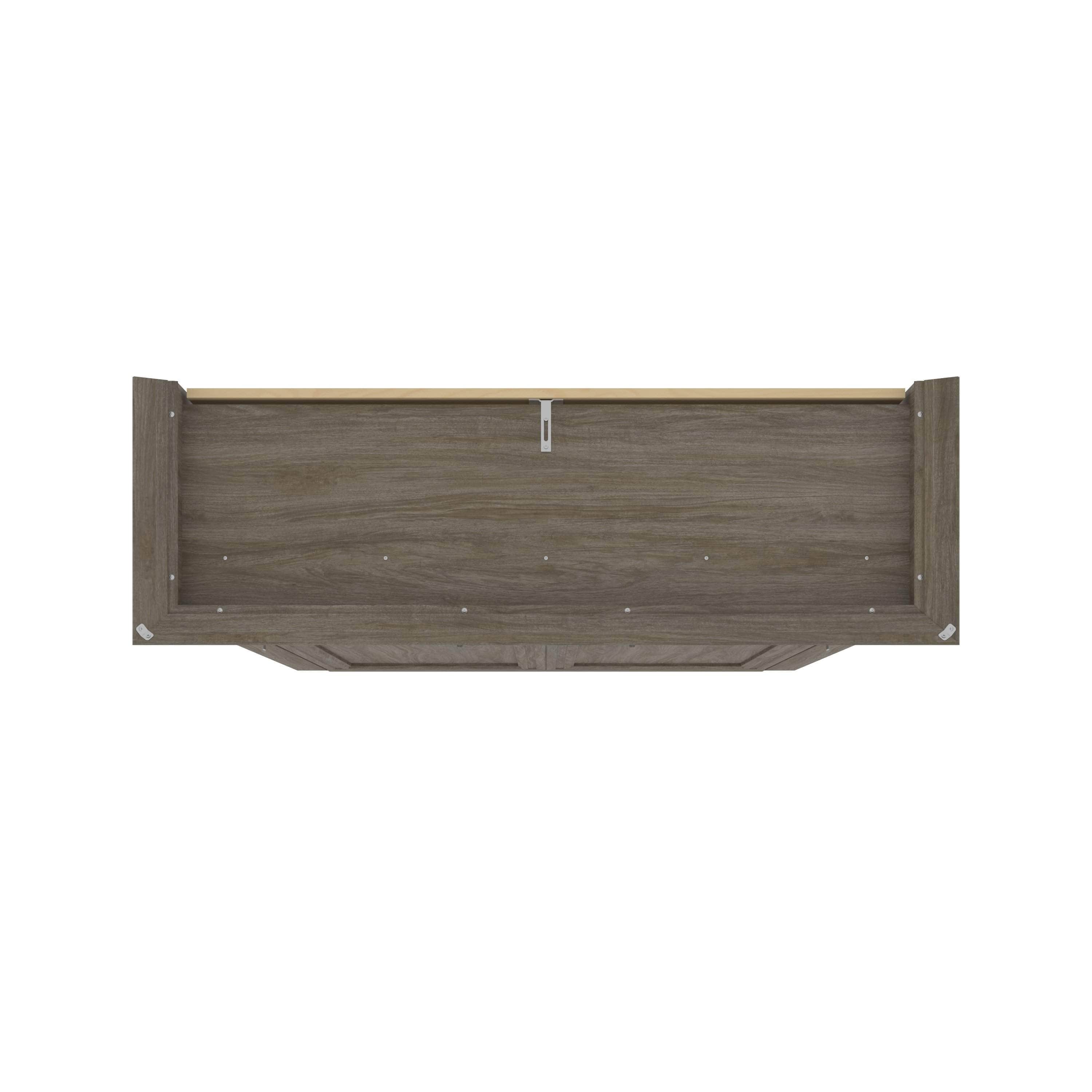 Versatile 59W Full Murphy Wall Bed in Walnut Grey - Space Saving Wall Bed for Small Apartments, Guest Rooms & Home Offices | Easy Fold Down Design