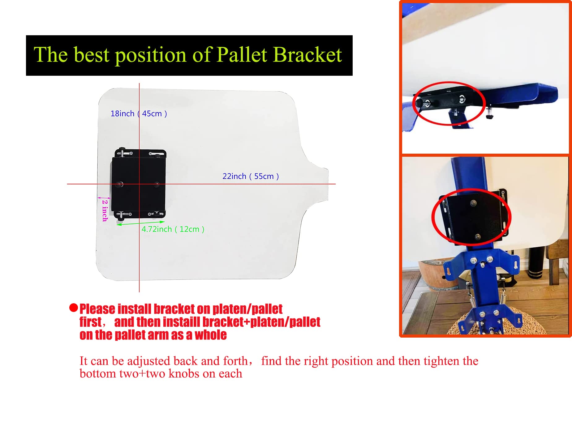 INTBUYING 1 Color 1 Station Manual Screen Printing Press Machine with Removable Pallet Bracket for T-Shirt Printing - DIY Custom Apparel, Small Business & Home Use