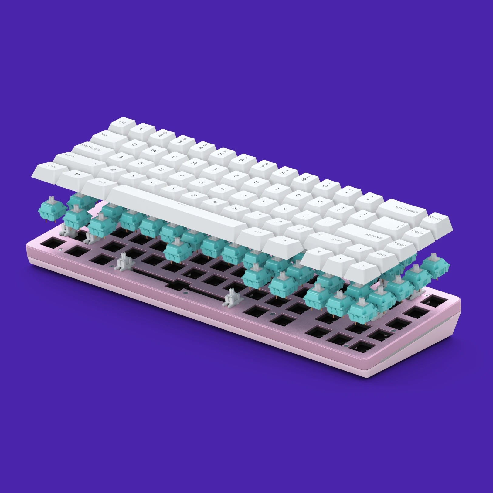 GMMK 2 Barebones 65% Compact Mechanical Keyboard Kit - Hot-Swappable PCB for Custom Gaming & Office Typing Setup