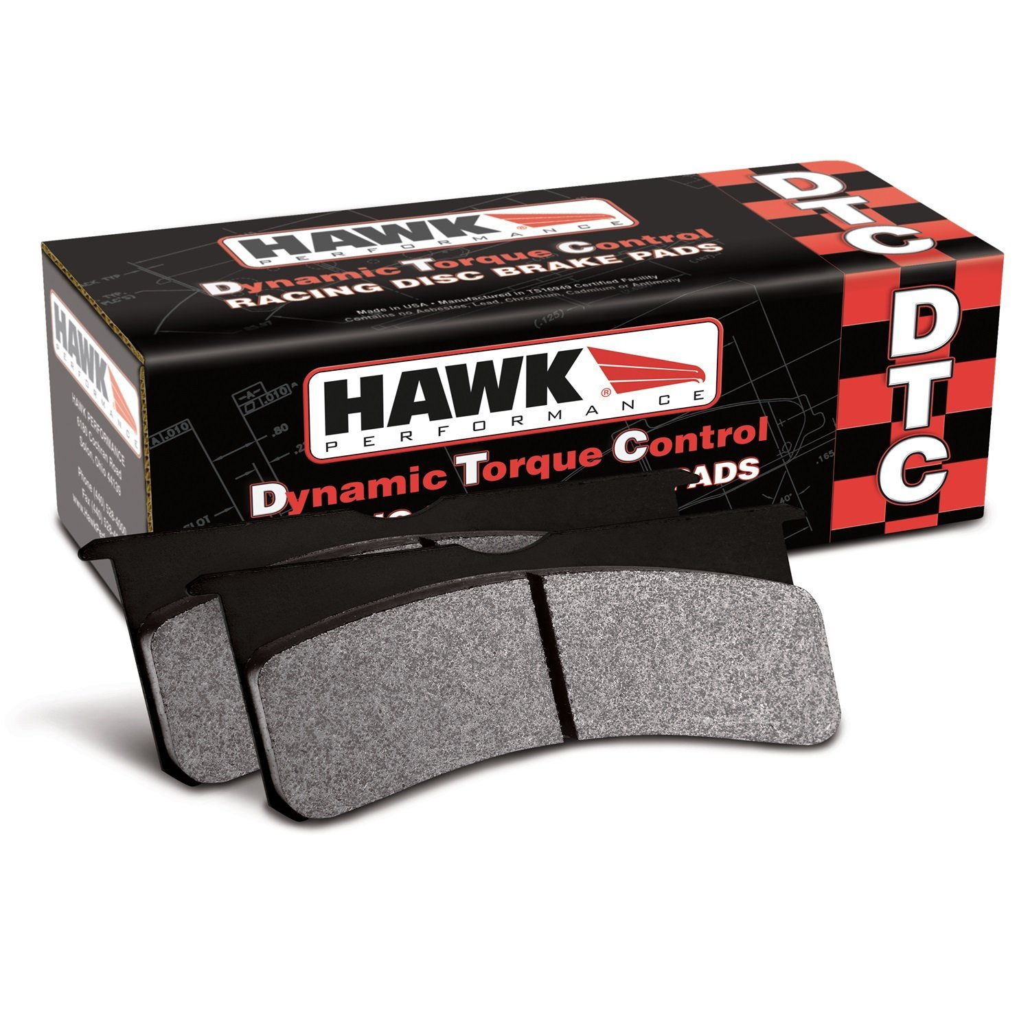 HB521G.650 DTC-60 Motorsport Brake Pads - High Performance Racing Brake Pads for Track & Competition Use - Perfect for Drift, Road Racing, and Autocross