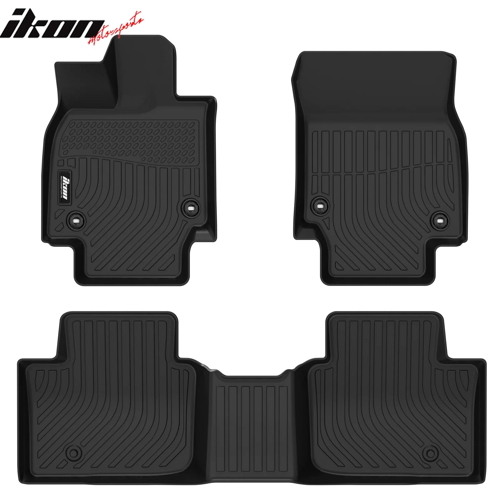 2023-2025 Toyota Crown Signia Custom 3D Floor Mats - All Weather TPE Thermoplastic Elastomer Liners - Front & Rear Set of 3 - Black - Perfect for Rain, Snow & Mud Protection