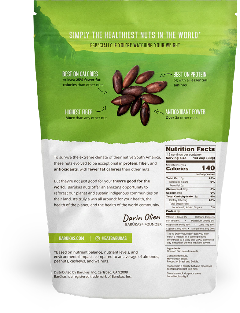 Premium Barukas Nuts - Organic, Raw & Delicious Superfood Snack for Healthy Lifestyle - Perfect for Keto, Paleo & Vegan Diets - Great for On-the-Go, Office Snacks & Gift Baskets