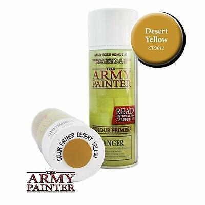 Army Painter Colour Primer: Desert Yellow - Acrylic Spray Paint for Miniatures & Models - Perfect for Warhammer, D&D, and Tabletop Gaming Scenes