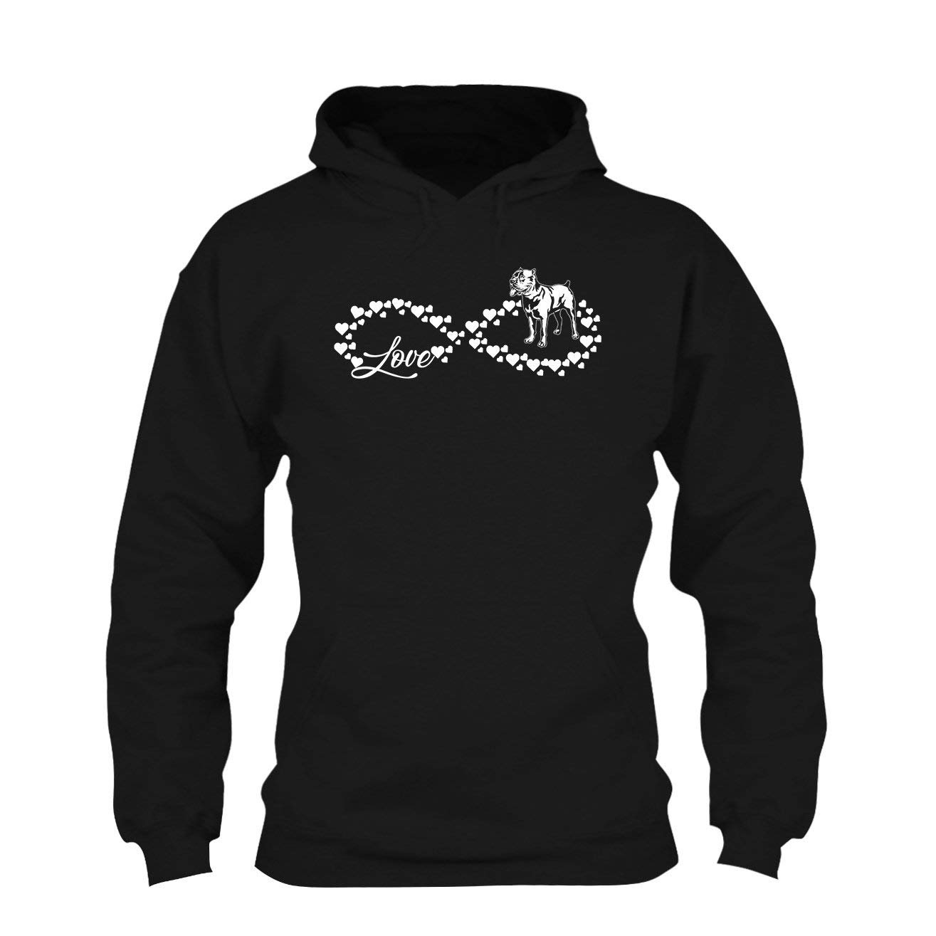 Love Cane Corso Infinity Long Hoodie - Unisex Pullover Sweatshirt for Dog Lovers | Cozy Casual Wear for Men & Women | Perfect for Outdoor Activities, Dog Walks & Relaxing at Home