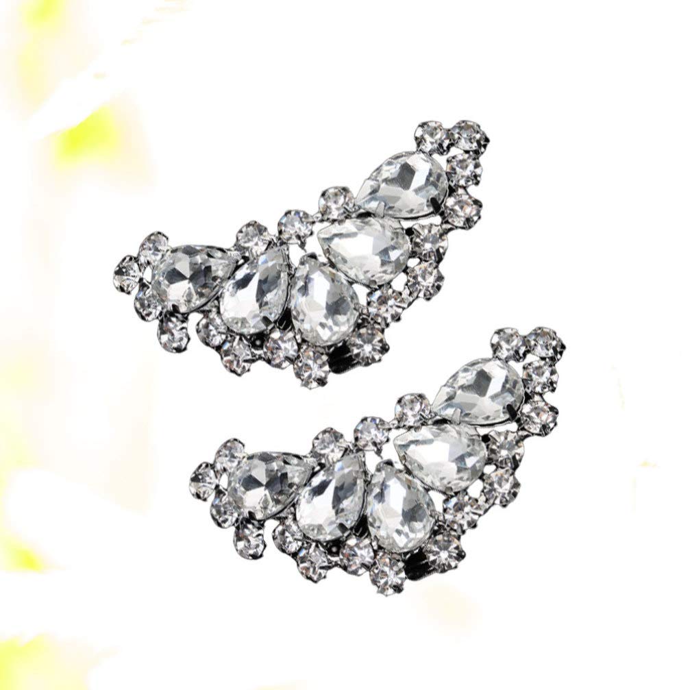 Holibanna Rhinestone Crystal Shoe Clips - Elegant Women's Jewelry Charms & Buckle Accessories for Wedding, Prom & Special Occasions