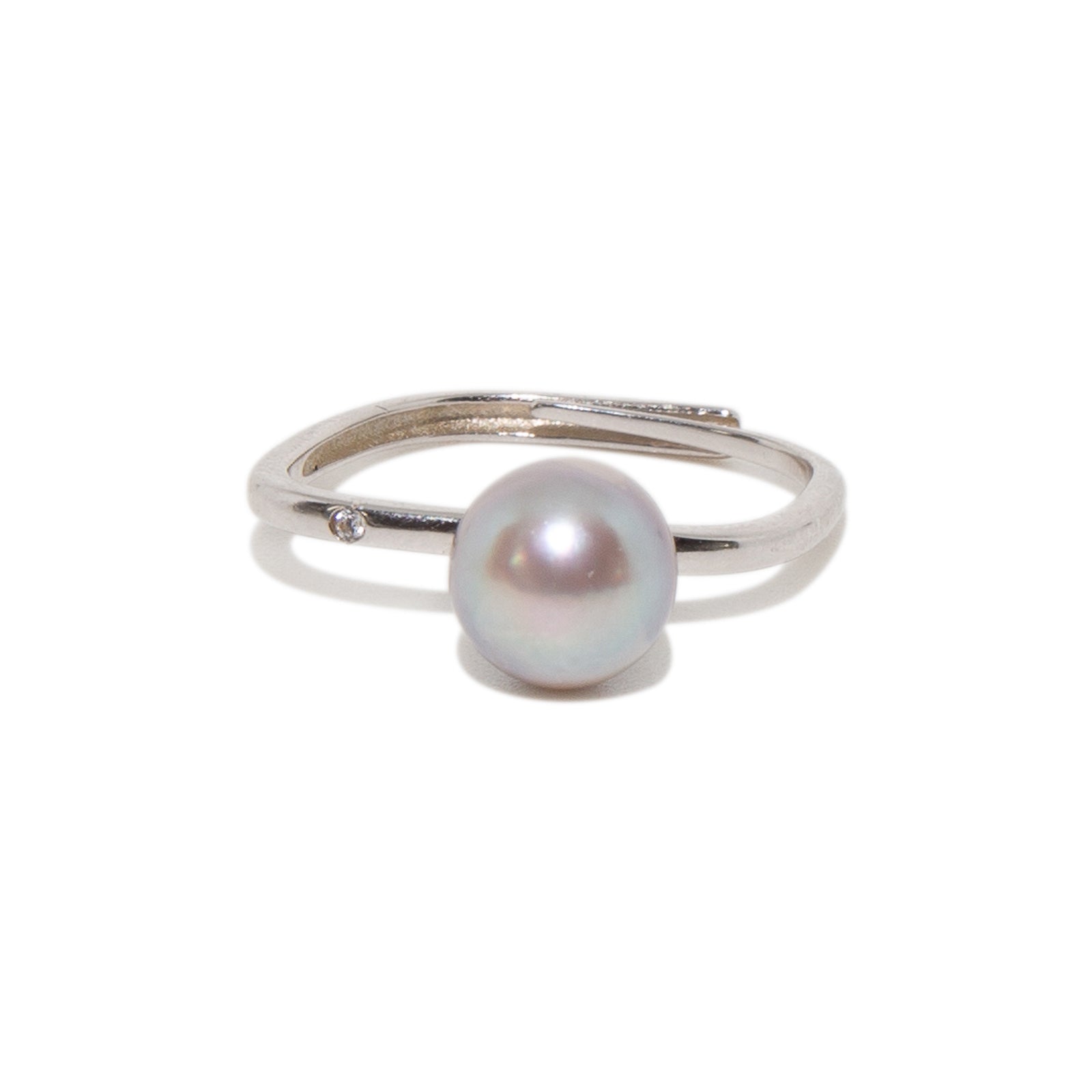 Exquisite Blue Akoya Seawater Pearl Statement Ring - Elegant Jewelry for Women, Perfect for Weddings, Parties & Special Occasions