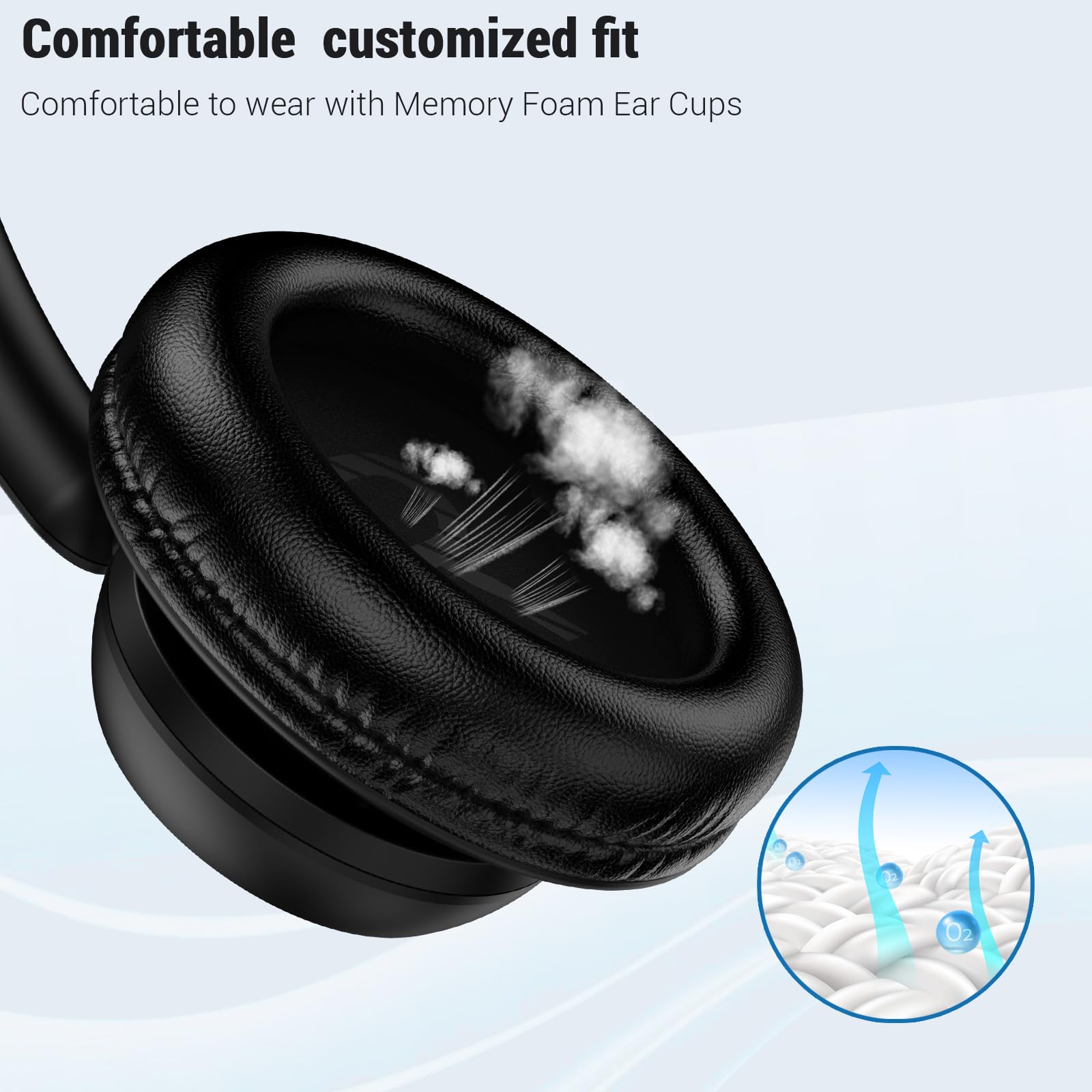 ROSIDA Wireless TV Headphones for Seniors - Bluetooth Over-Ear Headphones with Transmitter & Charging Base, No Audio Delay, Perfect for Watching TV, Ideal Gift for Elderly Parents (Iron Black) - Enjoy Comfortable TV Viewing at Home or in Nursing Homes