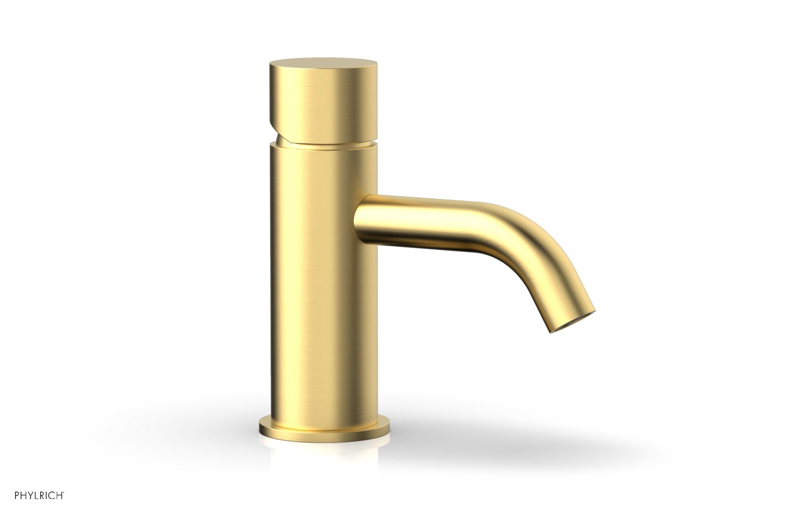 BASIC II Single Hole Bathroom Faucet with Smooth Handle - Modern Waterfall Spout Design for Sink Vanity, Perfect for Home, Hotel, and Office Restroom Renovation
