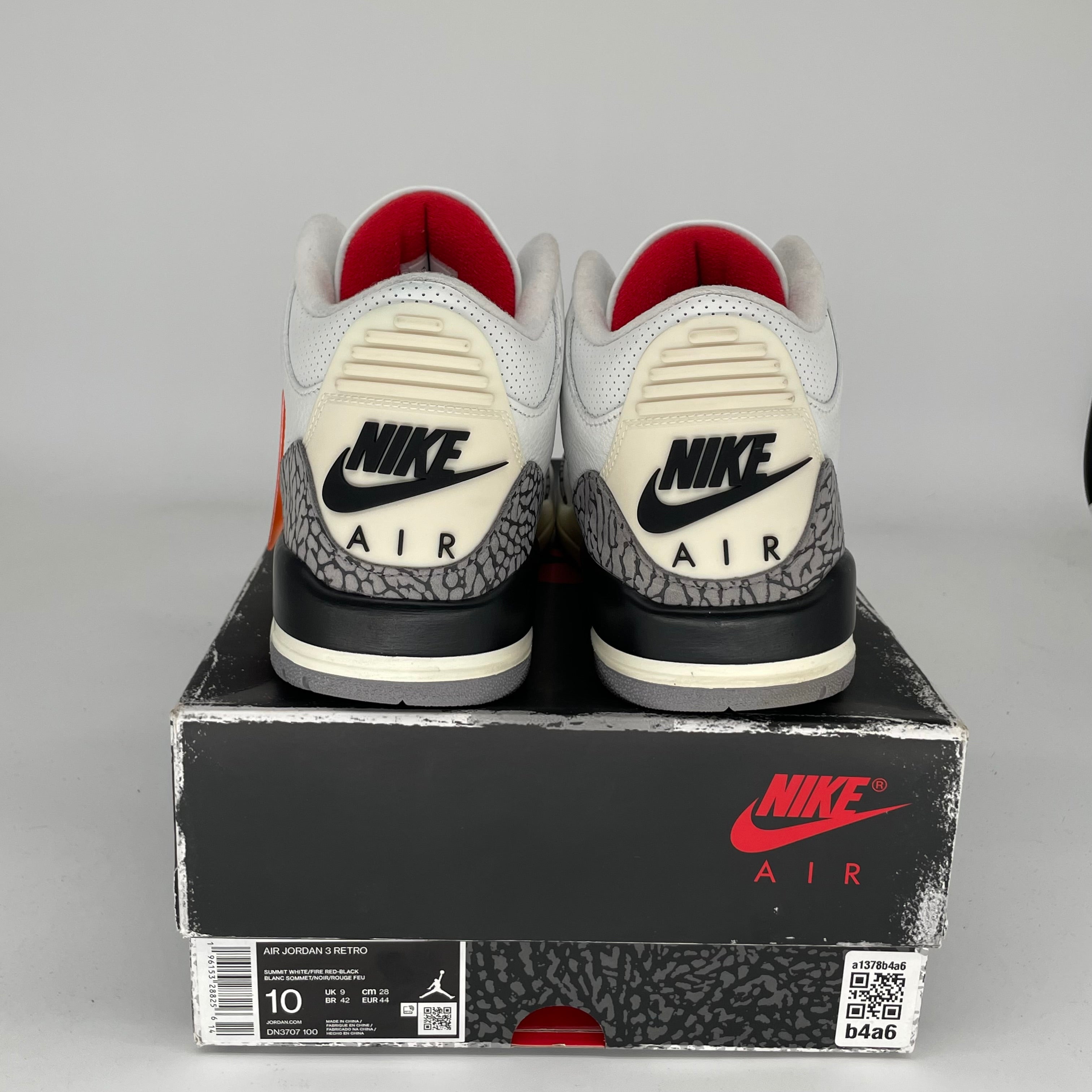 AIR JORDAN 3 White Cement Reimagined Men's Basketball Shoes Size 10 DN3707 - Retro Sneakers for Streetwear & Basketball Games