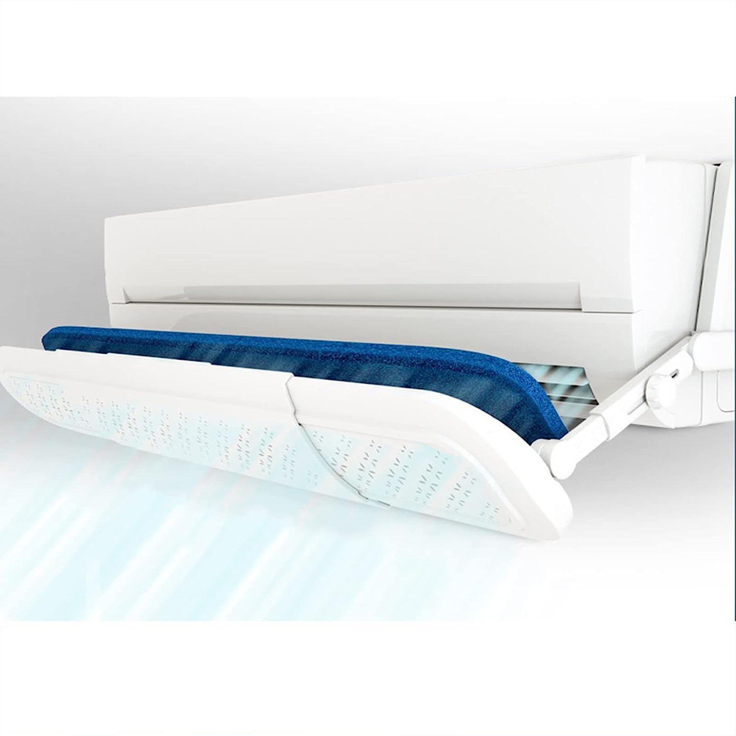 HAENJA Adjustable Air Conditioner Deflector - Multi-Angle AC Vent Cover for Better Cooling & Heating Airflow - Negative Ion Cotton Filter (Fits Most AC Vents) - Perfect for Bedroom, Office & Home Use