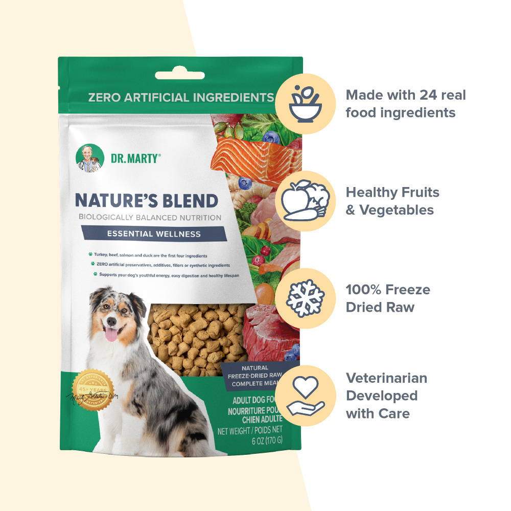Premium Freeze-Dried Raw Dog Food by Dr. Marty - Natural & Nutritious Grain-Free Recipe for Small & Large Dogs - Perfect for Travel, Camping & Daily Meals