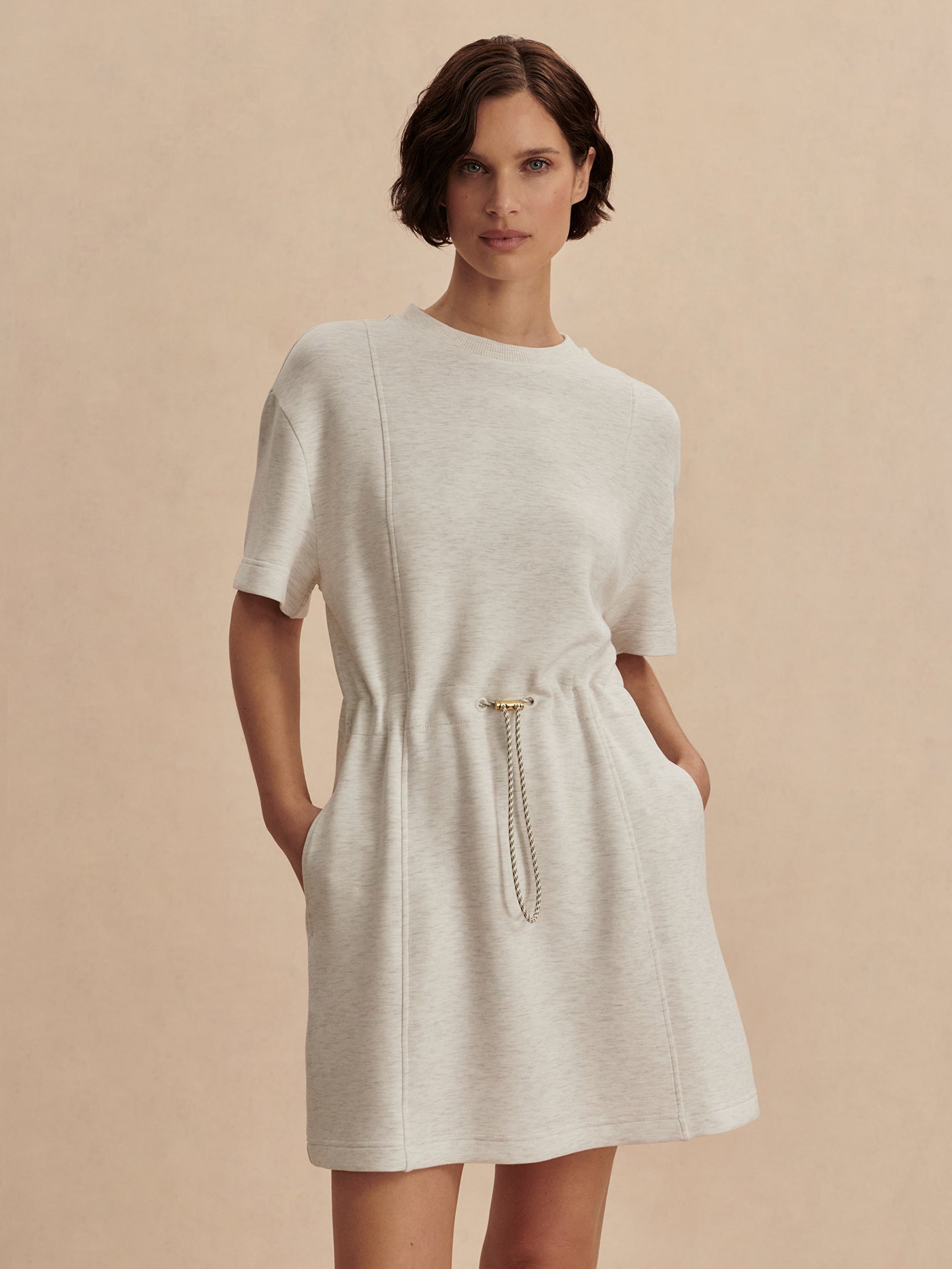 Varley Maple Dress 2.0 - Ivory Marl Women's Casual Summer Dress | Perfect for Beach Vacations, Brunch Dates & Summer Outings