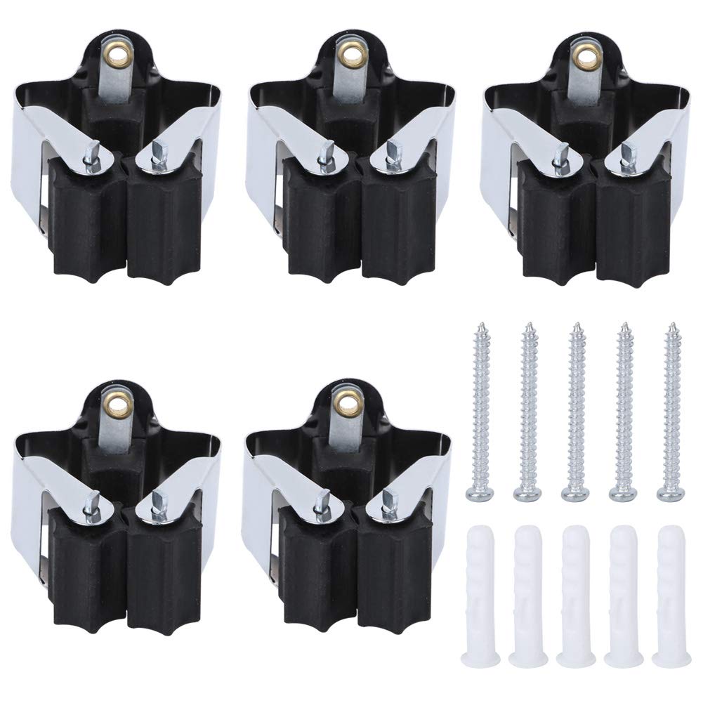 Jeanoko Multi-Functional Storage Clips - Heavy Duty Industrial Clamps for Mops, Brooms, Hangers & Accessories | Space-Saving Organization Tool for Garage, Kitchen & Utility Room