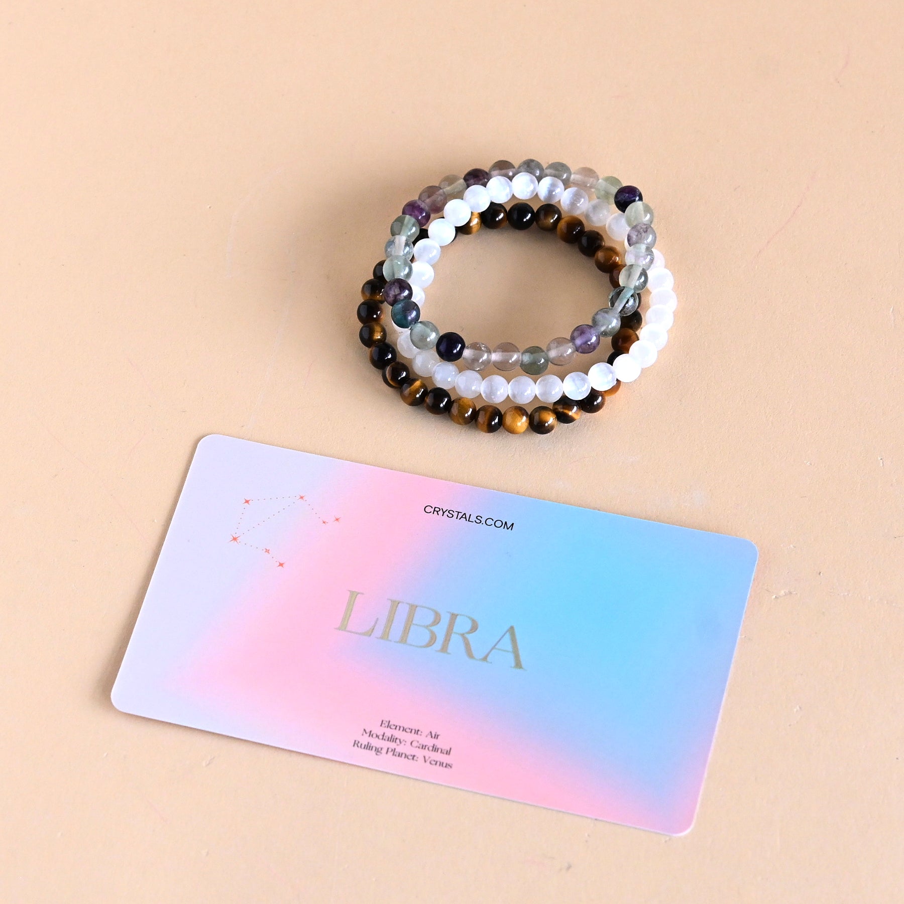 Libra Zodiac Bracelet Trio Set - Gold, Silver & Rose Gold Adjustable Star Sign Bracelets for Women - Perfect for Birthdays, Gifts & Daily Wear
