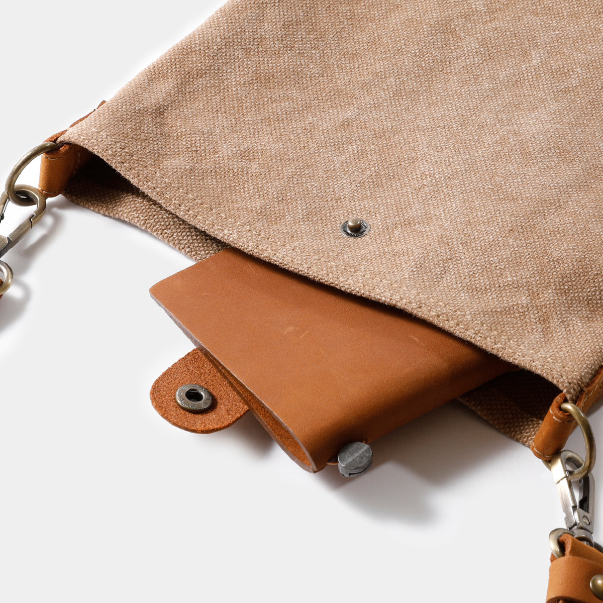 TRAVELER'S COMPANY Canvas Shoulder Bag - S Size Beige | Durable & Stylish Travel Bag for Commuting, Work & Weekend Adventures