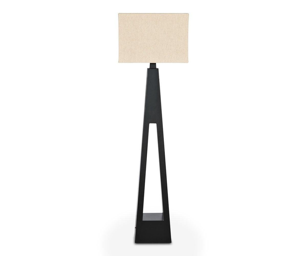 Shangrila Modern Black Floor Lamp - Adjustable Standing Light for Living Room, Bedroom & Office - Stylish Home Decor Lighting