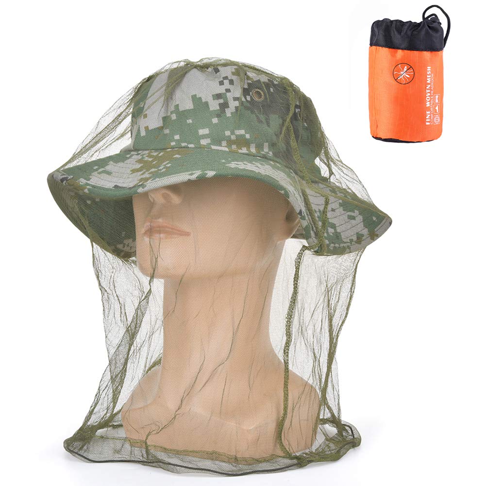 5Pcs Breathable Mesh Fishing Hats - UV Sun Protection Bucket Hats for Outdoor Activities, Fishing, Hiking, Camping & Travel - Anti-Dust with Storage Bag (Green) - Perfect for Summer Adventures and Beach Vacations