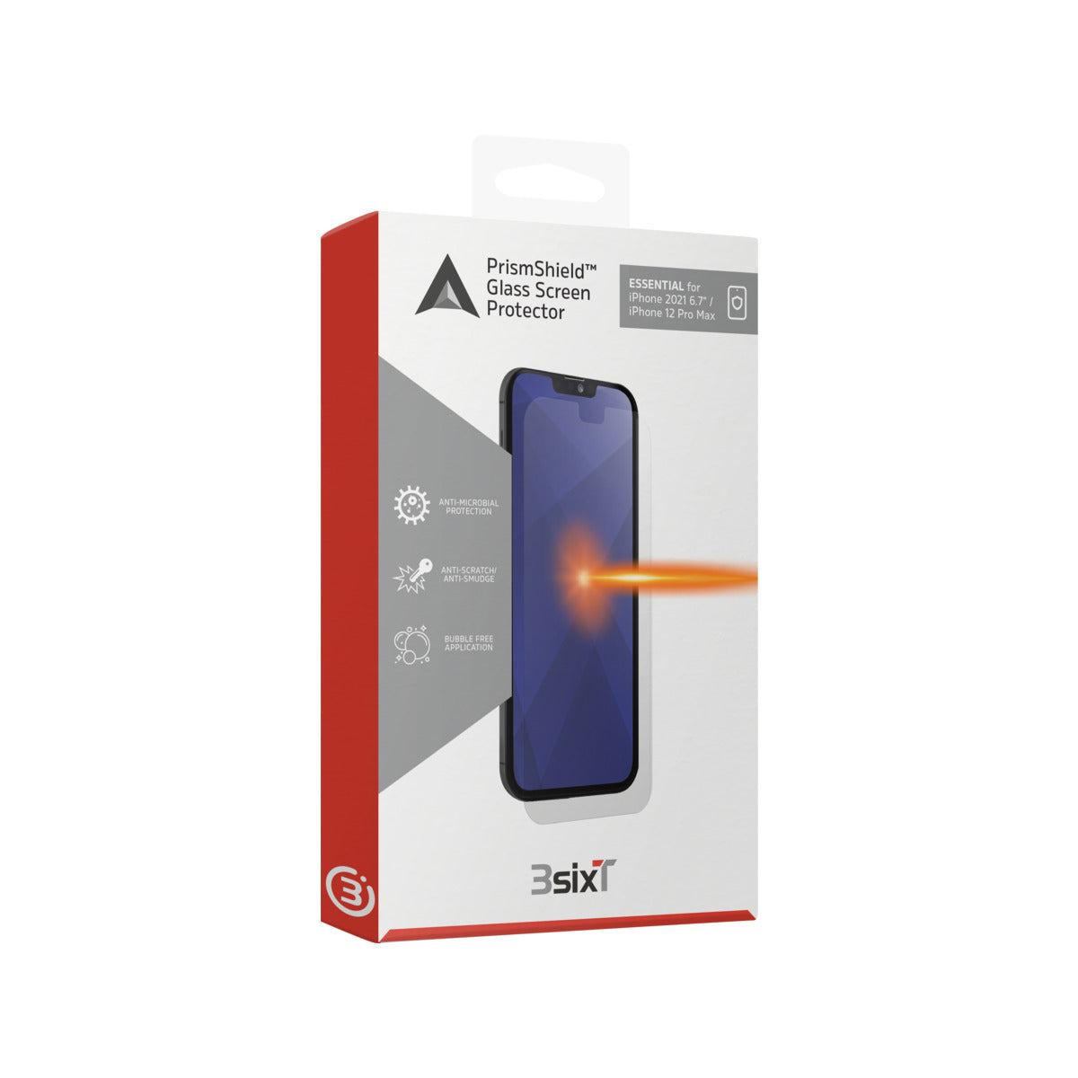 PrismShield™ Essential Tempered Glass Screen Protector for iPhone 13 Pro Max - HD Clear, Anti-Scratch, Bubble-Free Installation - Perfect for Everyday Protection & Gaming