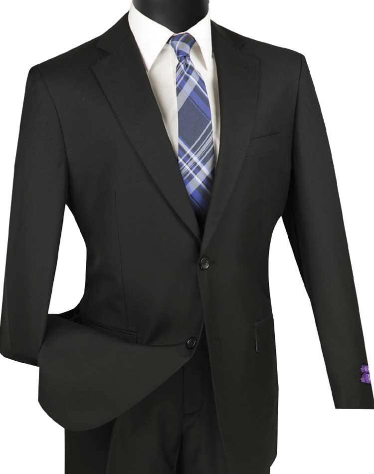 Executive 2-Piece Regular Fit Men's Business Suit - Black | Perfect for Office, Interviews & Formal Events