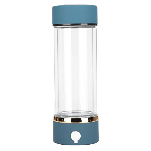 Hydrogen Water Bottle 380ml - Portable Hydrogen Rich Water Maker with Rechargeable Ionizer, Blue Hydrogen Water Generator for Home, Office & Travel - Perfect Gift for Elderly & Health Enthusiasts