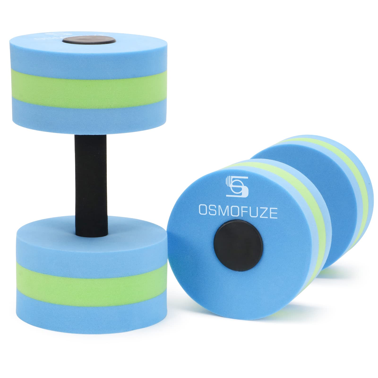 OSMOFUZE Aquatic Exercise Dumbbells - Set of 2 Water Weights for Swimming, Aqua Fitness & Pool Workouts | Perfect for Water Aerobics, Hydrotherapy & Low-Impact Training