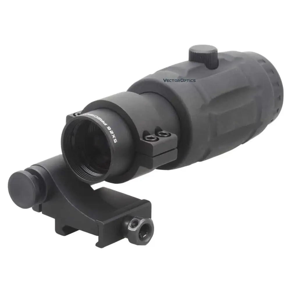 Vector Optics Tactical Red Dot Sight with 5x Magnifier - Adjustable Rifle Scope for Hunting & Shooting | Compatible with AR-15, Shotguns & Tactical Firearms | Ideal for Target Practice, Home Defense & Outdoor Adventures