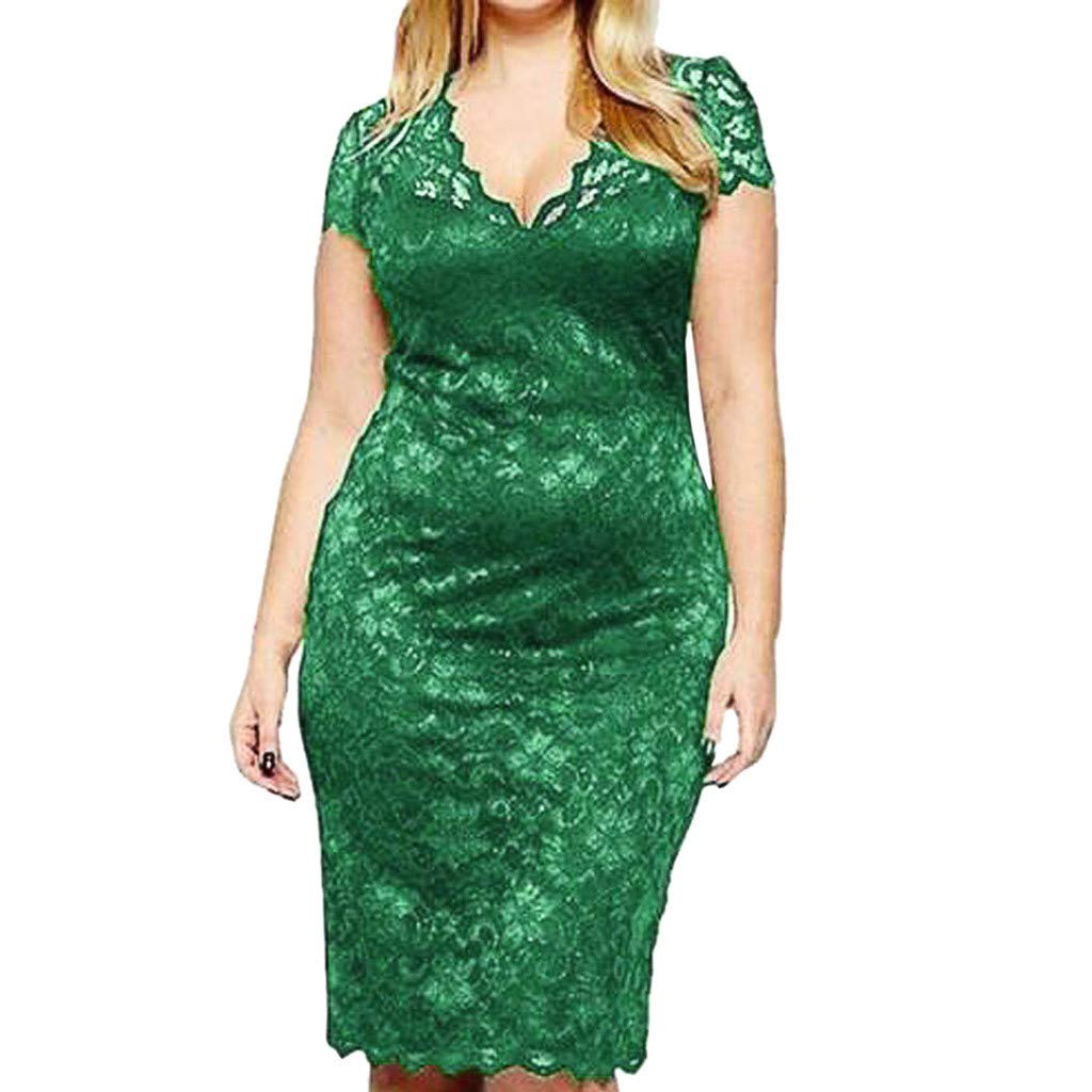 Sexy V-Neck Lace Prom Dress for Women - Short Sleeve Hollow Out Formal Gown for Evening Party, Birthday & Special Occasions | Perfect for Homecoming, Cocktail Events & Date Nights