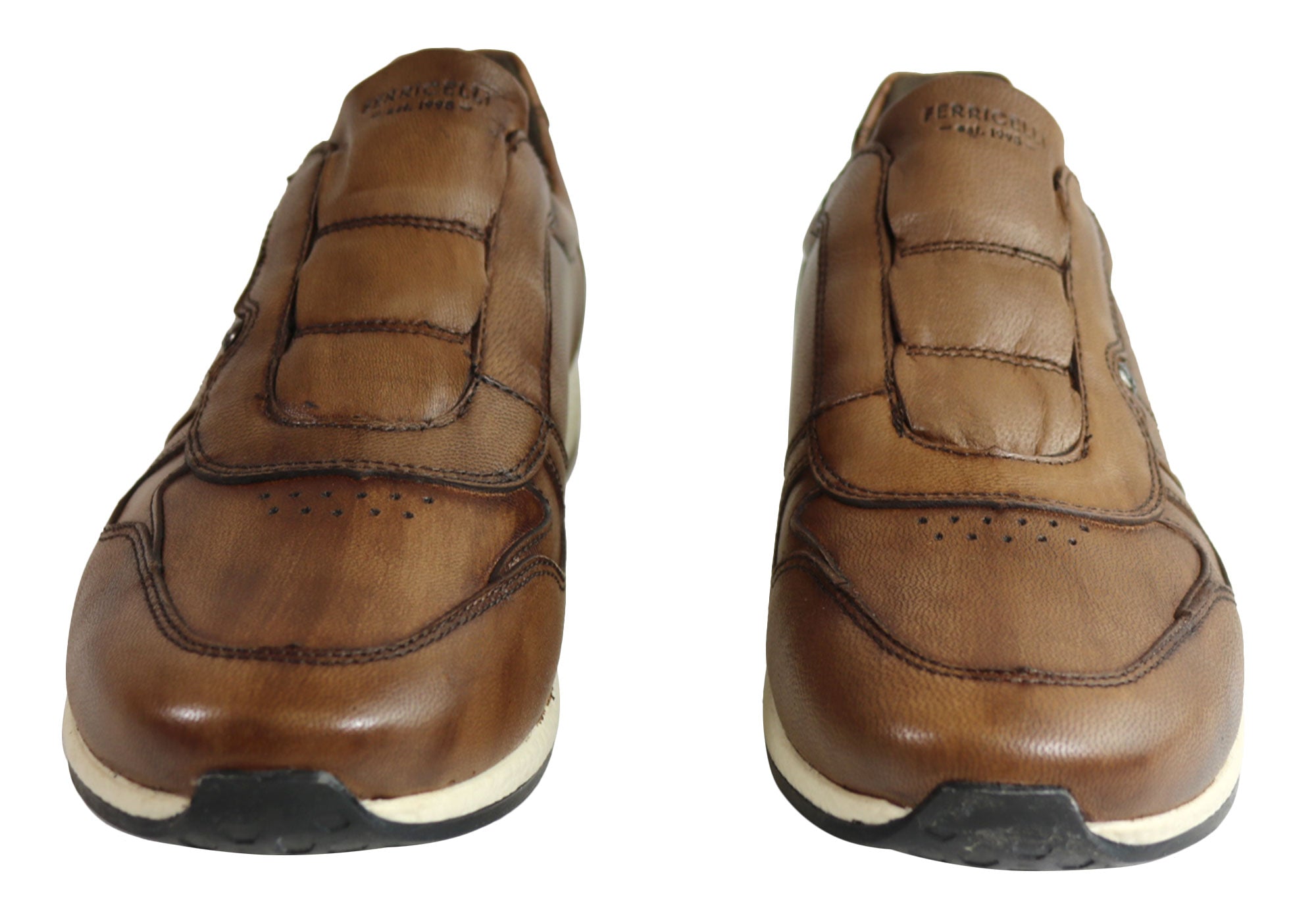 Ferricelli Carlo Men's Leather Slip-On Casual Shoes - Handmade in Brazil - Comfortable Loafers for Work, Travel & Everyday Wear