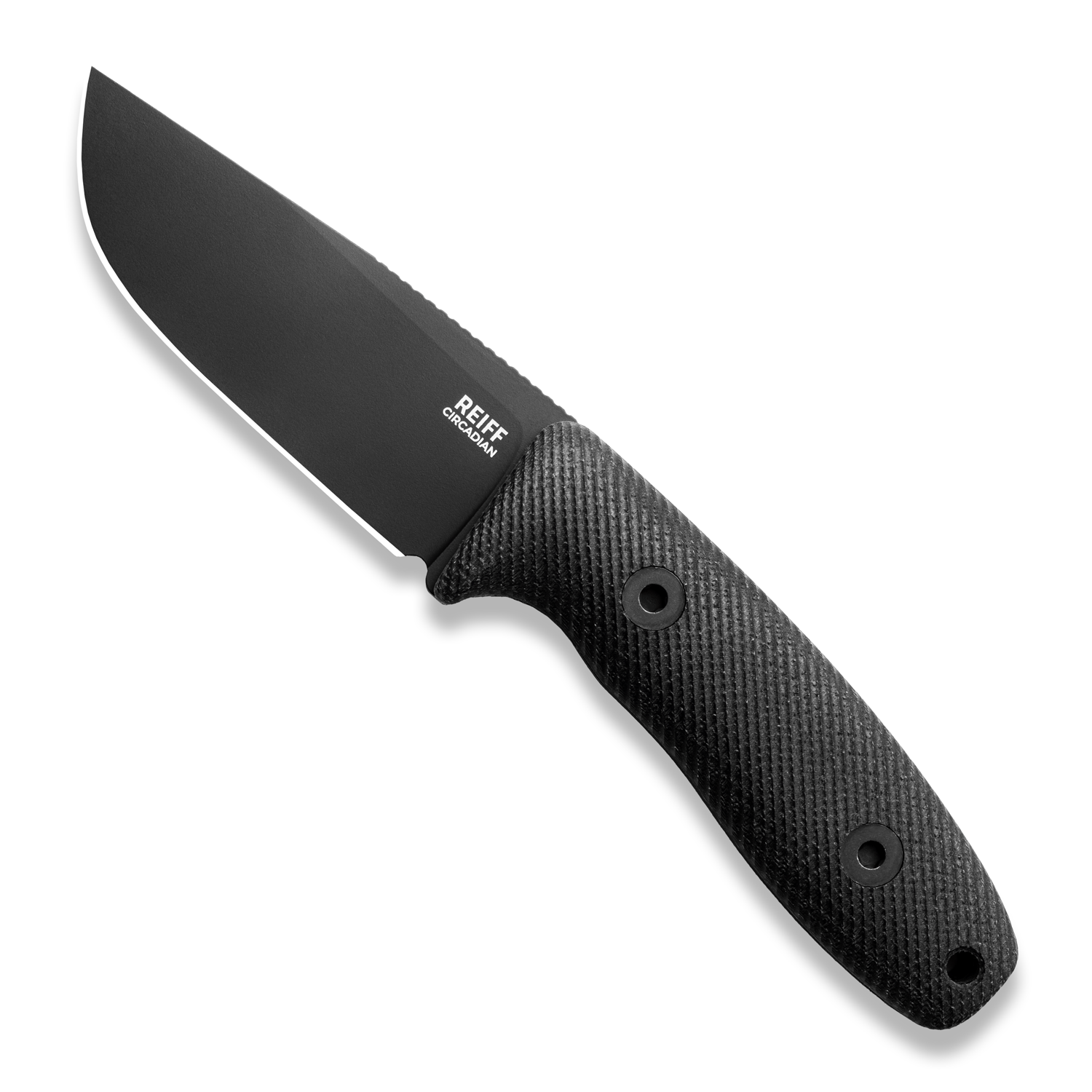 CPM MagnaCut EDC Fixed Blade Knife - Circadian Clip Point with Black Cerakote & Canvas Micarta Handle | Tactical Survival, Outdoor Camping, Hunting Gear