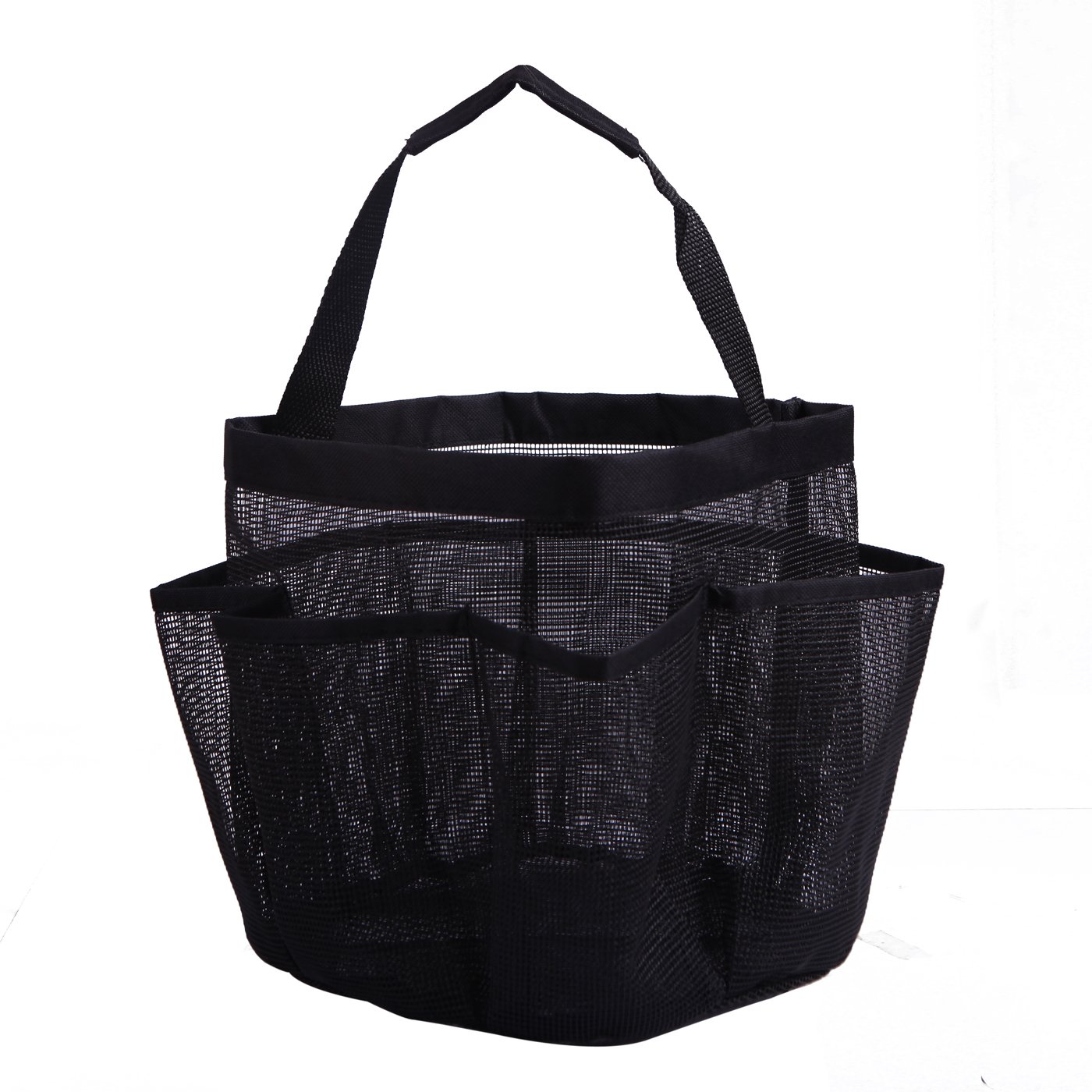 HDE Mesh Shower Caddy Bag - Waterproof Hanging Organizer for College Dorm, Bathroom & Travel - Perfect for Toiletries, Soap & Shampoo Storage (Black)
