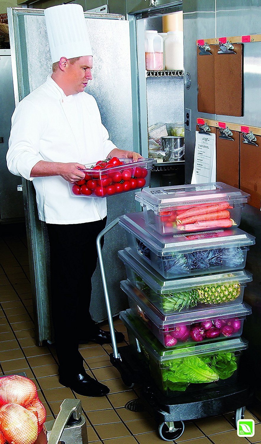 Rubbermaid 5 Gallon Clear Polycarbonate Food Storage Container - Durable & BPA-Free for Restaurants, Kitchens, Cafeterias - Perfect for Bulk Food Storage, Meal Prep & Commercial Use